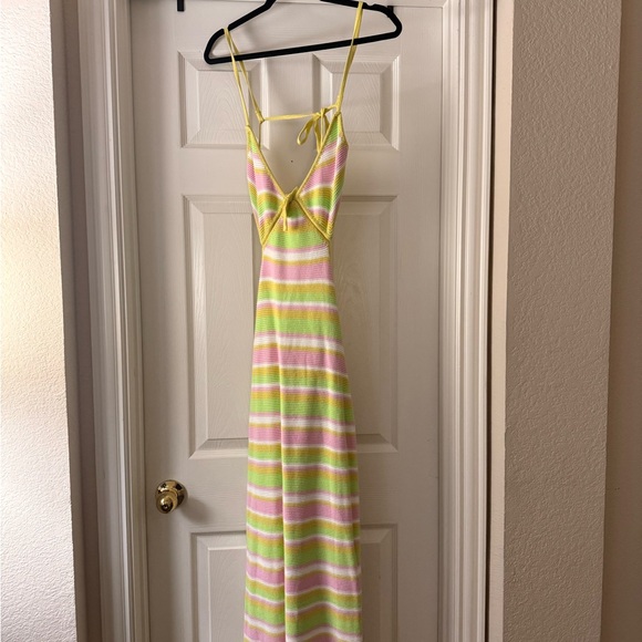 NWT Sabo Skirt Zani dress (Multicolor Backless Striped Dress) - Picture 1 of 4